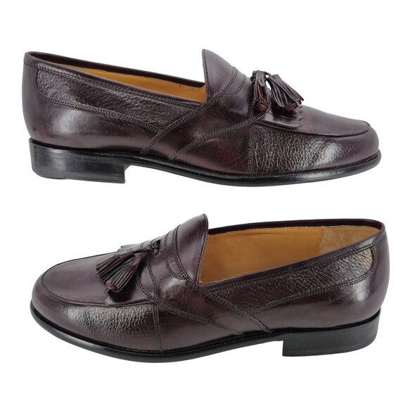 Johnston & Murphy Mens Size 9.5 Wide Brown Deerskin Leather Dress Shoes Loafers - Picture 10 of 15